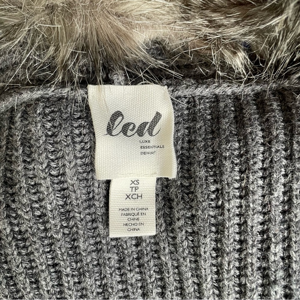 Euc Luxe Essentials Maternity Dark Gray Ribbed Sw… - image 3